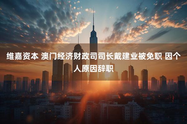 维嘉资本 澳门经济财政司司长戴建业被免职 因个人原因辞职