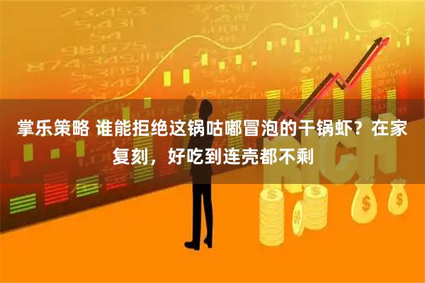 掌乐策略 谁能拒绝这锅咕嘟冒泡的干锅虾？在家复刻，好吃到连壳都不剩